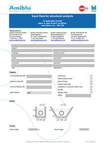 Data sheet buried pipes open trench SIA