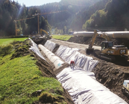 Pressure Pipes DN 2400 Feed Tyrolean Hydropower Station with Water