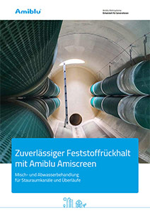 Amiblu Broschüre Zuverlässiger Feststoffrückhalt mit Amiblu Amiscreen Cover