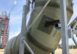 Amiblu Flowtite GRP elbow DN 2500, PN 10 for the Ariane 6 water deluge system