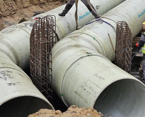 Amiblu Flowtite GRP pipes DN 1200 for modernisation of cooling water line at PGNiG Pniówek Plant in Poland