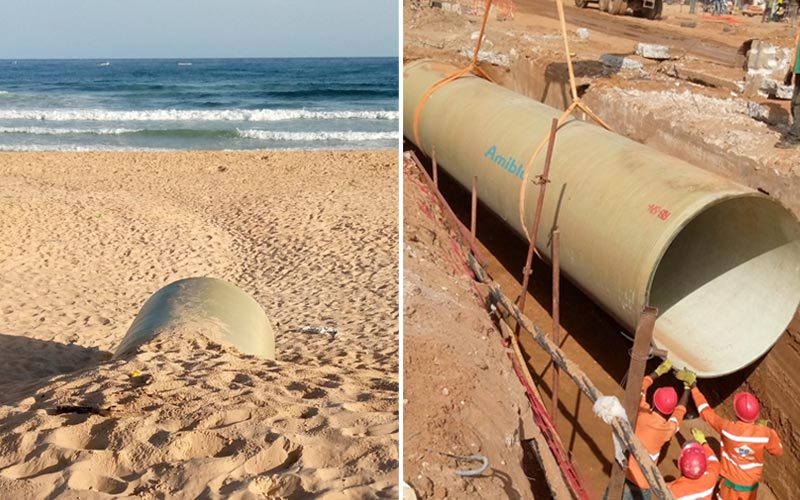 Amiblu GRP drainage pipes for Bus Rapid Transit project in Dakar, Senegal