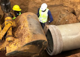 Amiblu GRP pipe installation Hann-Fann sewer collector upgrade Dakar