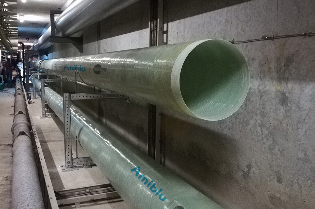 Amiblu GRP pipes for district heating in Lisbon, Portugal