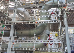 installation of GRP pipelines within a compact working area at Boliden Odda zinc plant