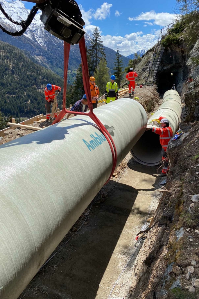 Amiblu hydropower penstock Robbia, Switzerland 2021