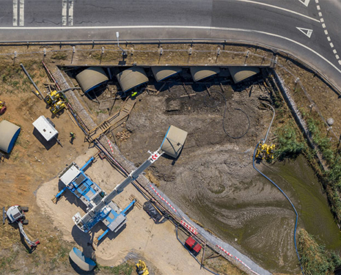 relining of 5 culverts with Amiblu NC profiles in Sarilhos Grandes