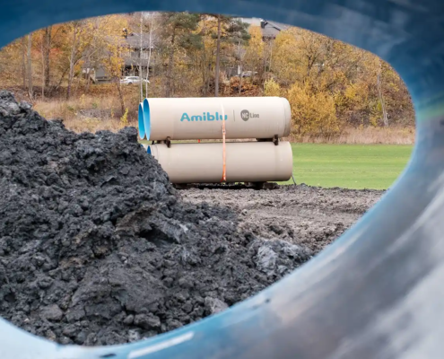 Amiblu NC pipe installation Alvim WWTP, Norway