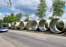 Amiblu Flowtite GRP pipes for rainwater drainage system in Katowice, Poland 2021