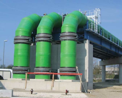 Amiblu biaxial GRP pipes for industrial solution, Industrie Irsching