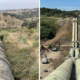 Before and After renovation of the Amiblu irrigation project Sifon del Bronco, Spain
