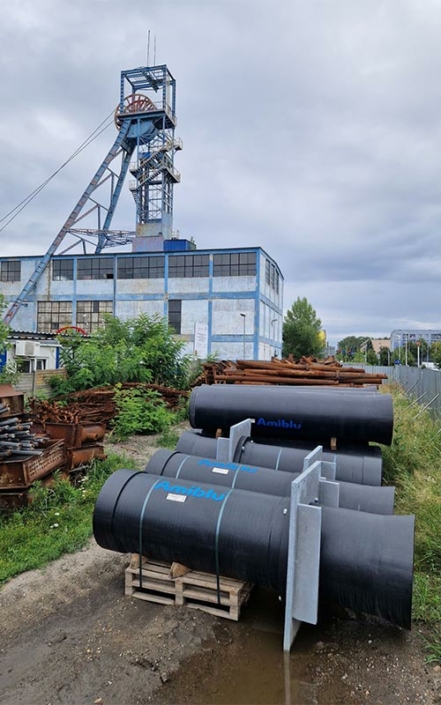 Amiblu pipes for pumping station Jan Katy in Poland
