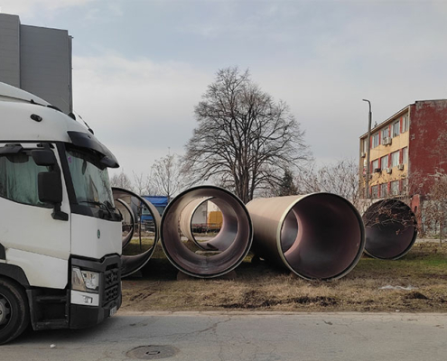 Amiblu pipes for sewer collector in Plovdiv, Bulgaria