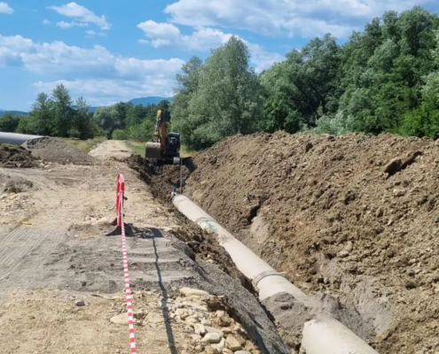 Amiblu potable water pipeline installation in Romania