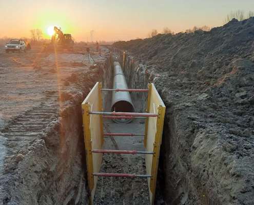 Amiblu potable water pipeline installation in Romania