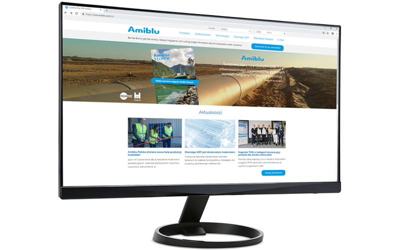 monitor screen Amiblu website Polish