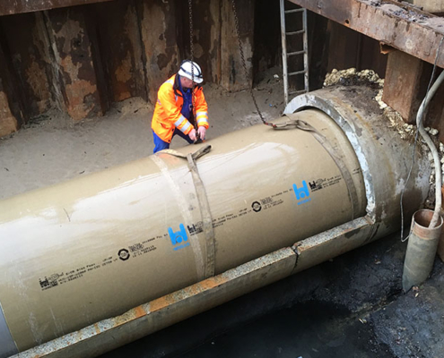 Relining mit Amiblu Hobas GFK-Rohren