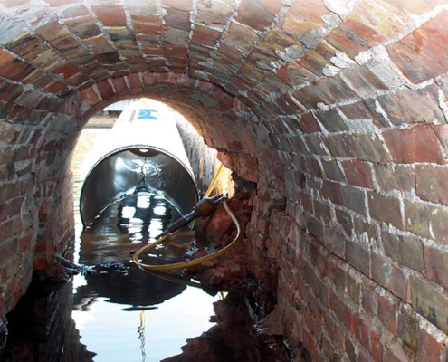Relining mit Amiblu Hobas GFK-Rohren in Stettin