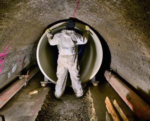 Relining mit Amiblu GFK-Rohren Esslingen