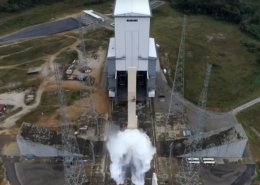 Ariane 6 launch pad water deluge system test, © ESA