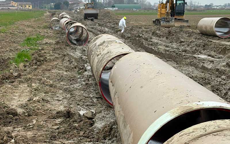 Borgo Mantovano: nuove condotte HOBAS in PRFV per l'irrigazione