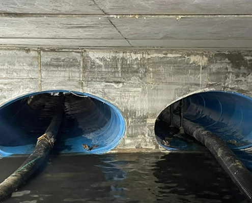 Amiblu NC Line twin pipeline for culvert strengthening of Bradford Beck in UK