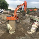 CC GRP cross drainage culvert installation Netherlands