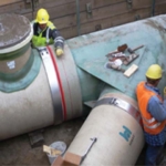 Relining Cooling Pipes at a Coal-Fired Cogeneration Energy Plant in Bremen
