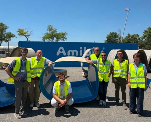 Dalla materia prima all’innovazione: clienti in visita allo stabilimento Amiblu di Camarles