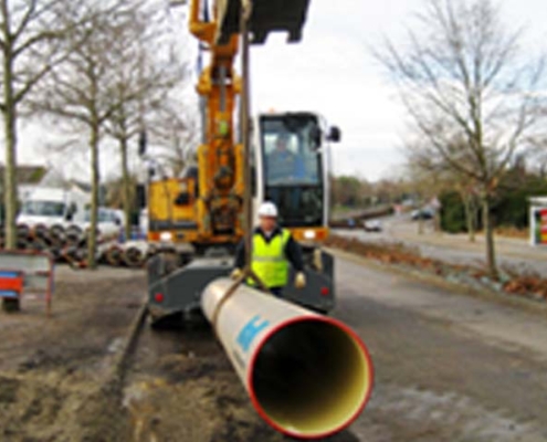 HOBAS Restrained Pressure Pipes for the treatment plant in the west of St Nazaire, France