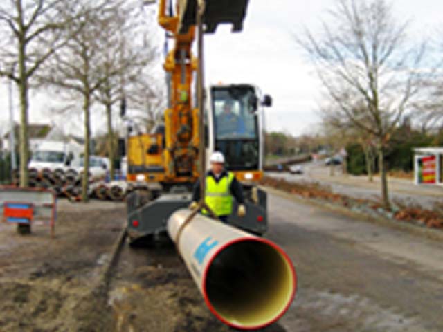 HOBAS Restrained Pressure Pipes for the treatment plant in the west of St Nazaire, France
