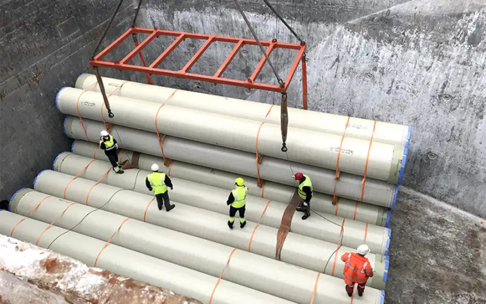 70 km of Flowtite Grey GRP pressure pipes for water supply in Bouaké, Ivory Coast