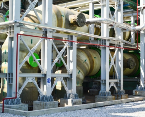 Flowtite industrial pipes Bismayah power plant Iraq