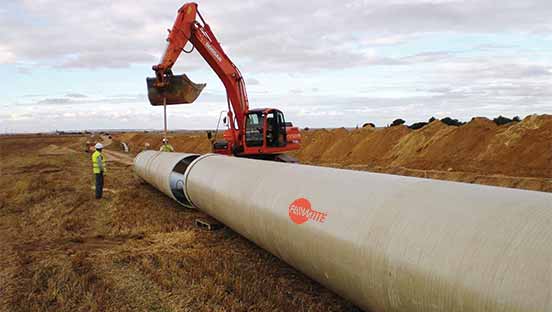 Flowtite irrigation pipes for Salamanca, Spain