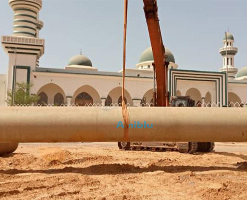 GRP drainage pipe BRT project Senegal