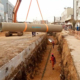 installation of Amiblu GRP drainage pipe for BRT project Senegal
