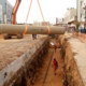 installation of Amiblu GRP drainage pipe for BRT project Senegal