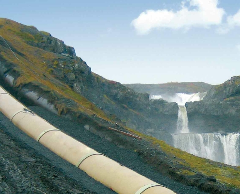 Hobas Hydropower Pipeline in Andakill, Iceland