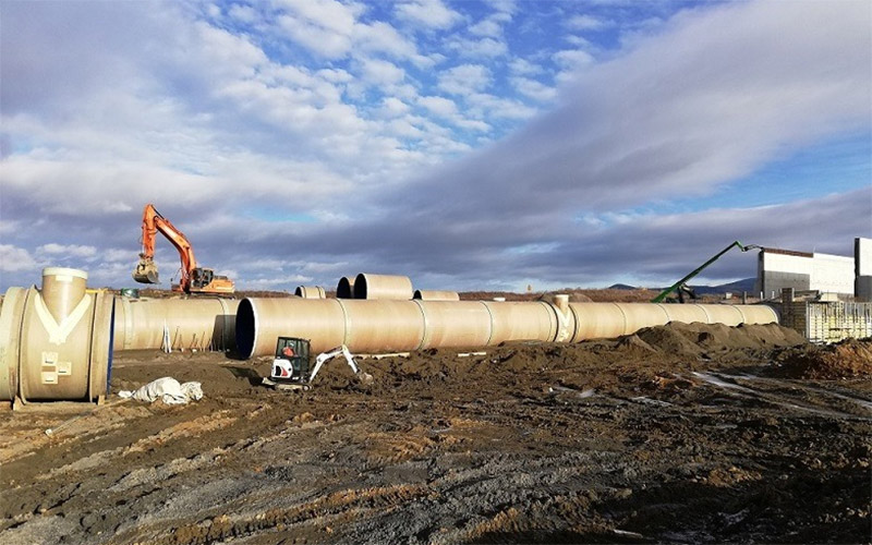Hobas PU Line storage sewer