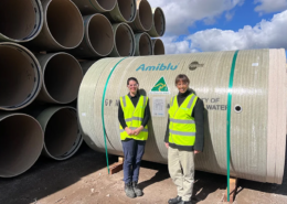 Australian made Amiblu GRP pipes for Hobsons Bay Main Sewer Upgrade in Melbourne