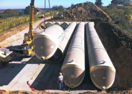 installation of potable water tank 1000 m³ in Pitomača, Croatia