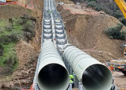 installation of two new GRP pipelines for the Sifon del Bronco irrigation project in Spain