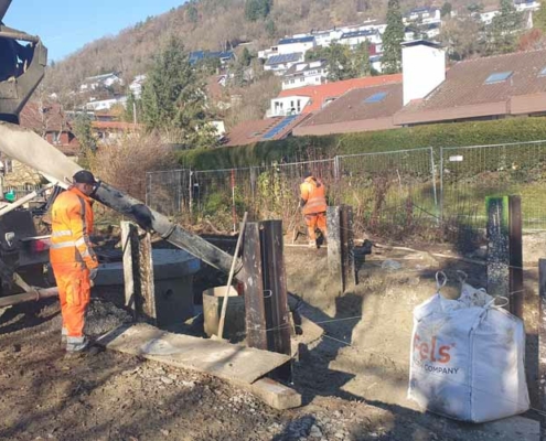 offene Verlegung von Amiscreen Staukanal in Künzelsau