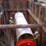 Jacking Pipes to Enlarge Sewer Main