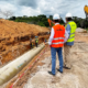 Flowtite Grey pipes installed in open trench and put into operation in April 2022 - Bouaké, Ivory Coast