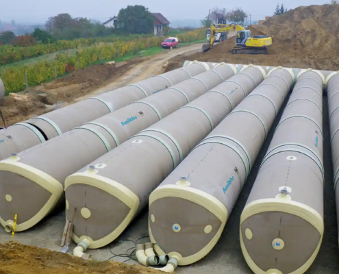 Custom-Tailored GRP Potable Water Tank with a capacity of 1000 m³ for Pitomača, Croatia