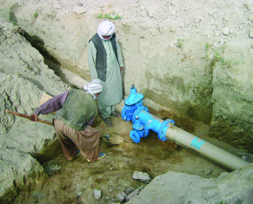 potable water line Afghanistan