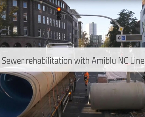 Sewer rehabilitation with Amiblu NC Line Screenshot Video|Kanalsanierung mit Amiblu NC Line Screenshot Video