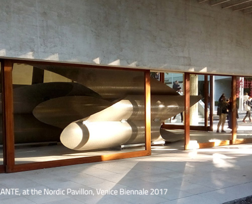 GRP sculpture by Siri Aurdal from the exhibition ONDA VOLANTE at the Nordic Pavillon - Biennale in Venice 2017
