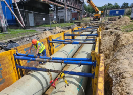 two GRP cooling water lines DN1200 for PGNiG Pniówek Plant